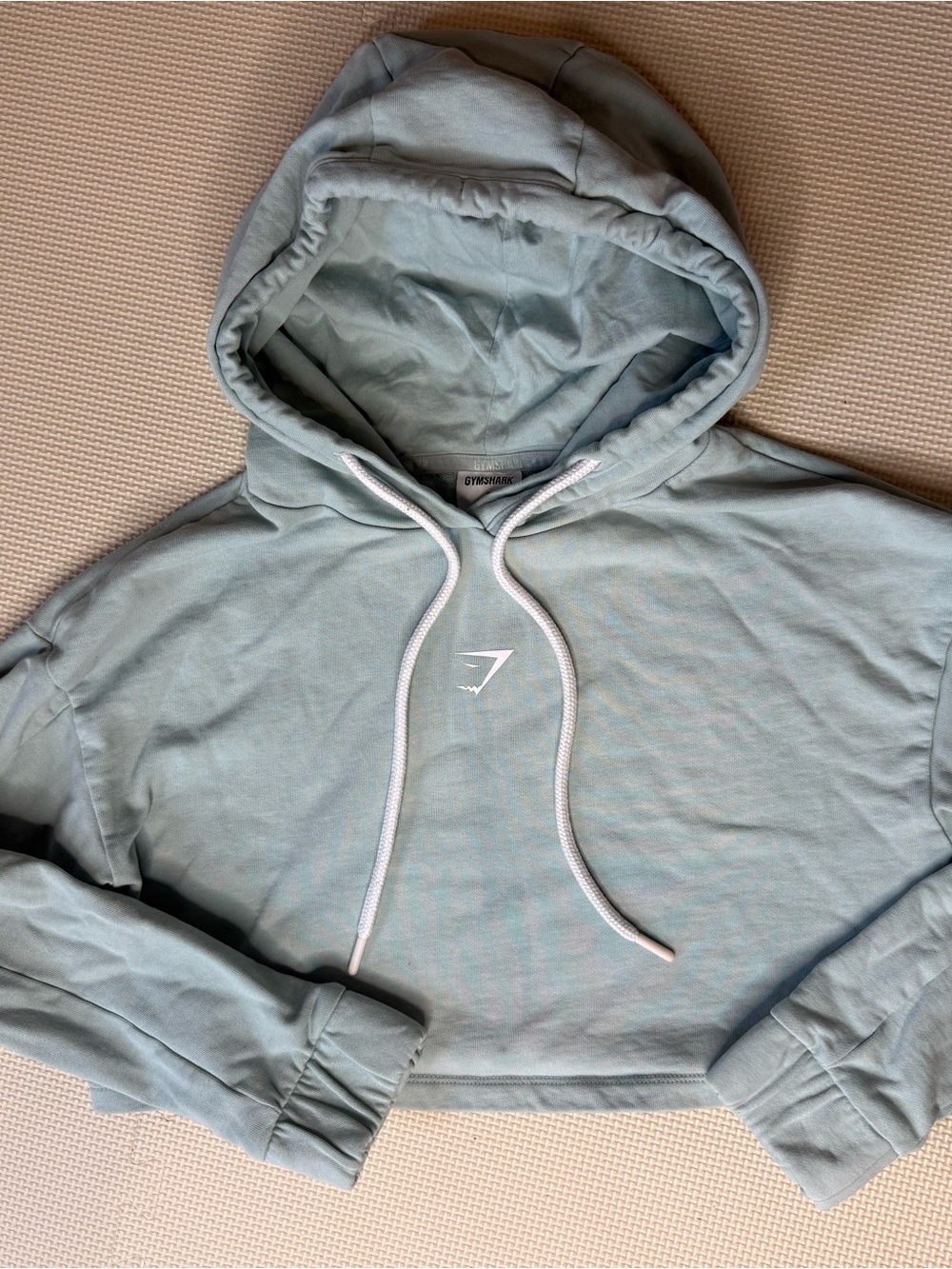 Gymshark Light Blue Cropped Hoodie